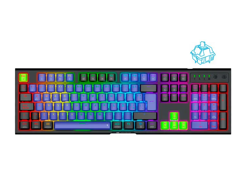 Teclado Gaming Antryx Mecanico MK865 TRIX Wireles Blue Switch (AMK-865TXKBL-SP)