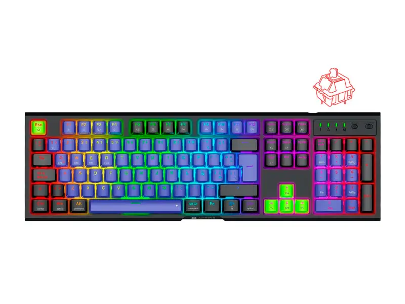 Teclado Gaming Antryx Mecanico MK865 TRIX Wireless Red Switch (AMK-865TXKRE-SP)
