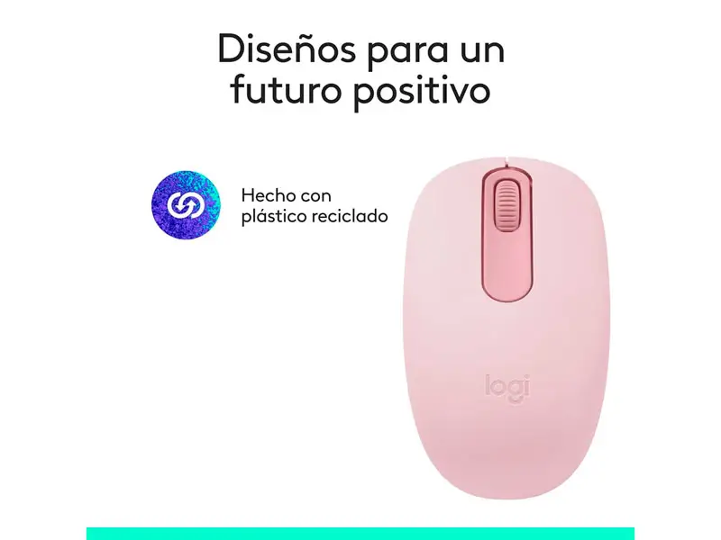 Mouse Logitech M196 Bluetooth Rose - Imagen 2