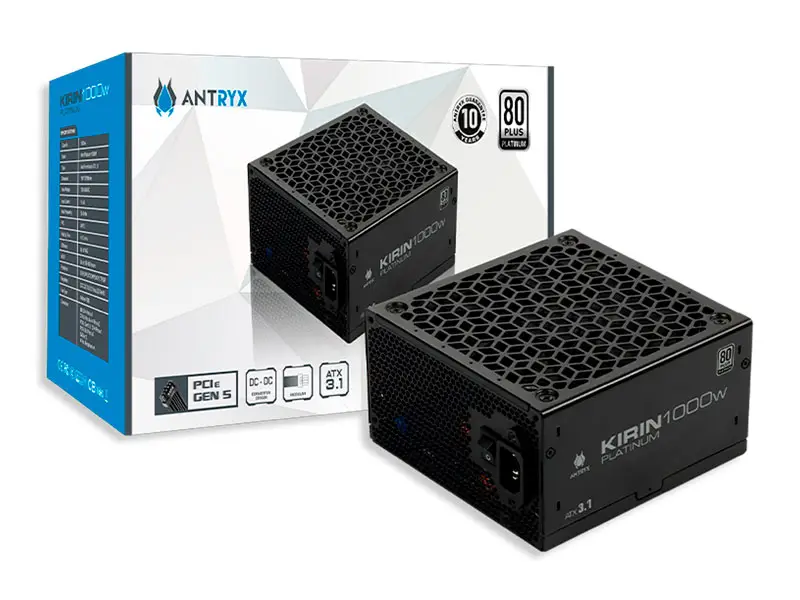 Fuente Antryx 1000W Kirin 80 Plus Platinum Modular ATX3.1 PCIE 5.0 (XPH1000-A)