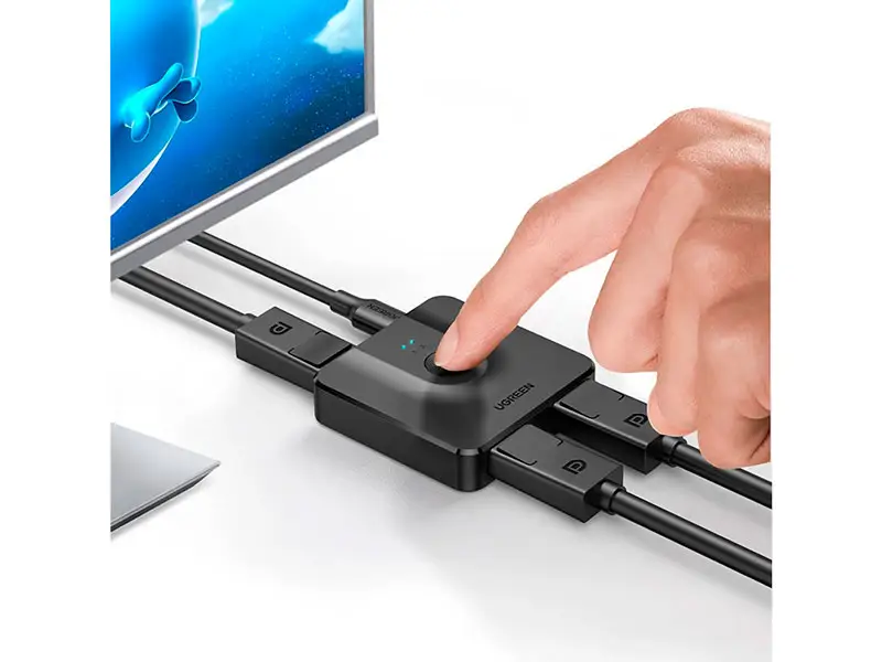 Switch KVM Ugreen DisplayPort Bidireccional 2 en 1 (60622) - Imagen 3