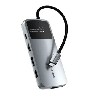 HUB CABLETIME CB80G USB-C a 10 Puertos: HDMI8K USB-A UBS-C 1SDTF 1LAN