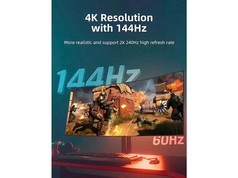 Adaptador USB-C a HDMI CABLETIME CP15A 8K 60Hz - Imagen 2
