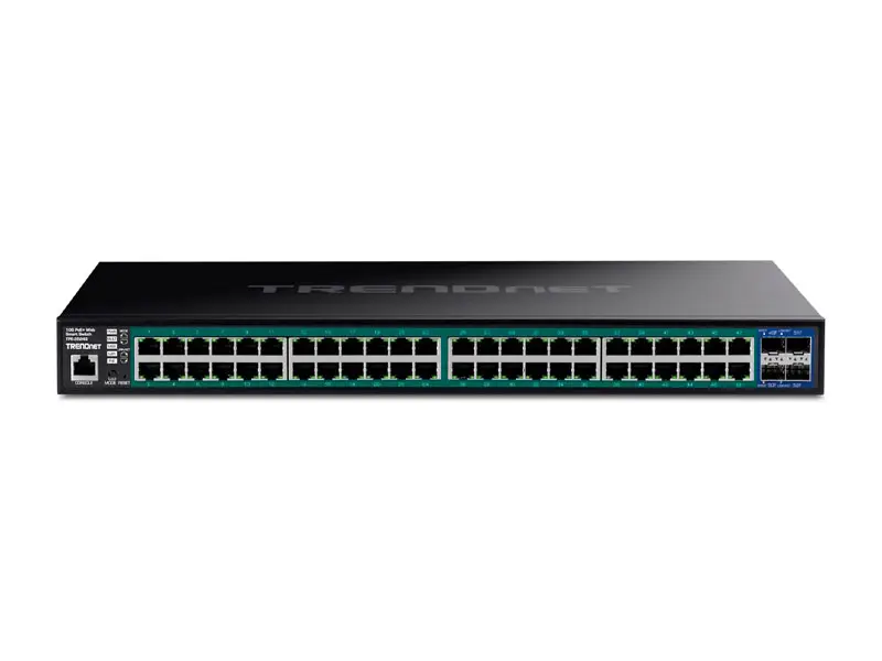 Switch Trendnet TPE-3524S Web Smart Gigabit 52 puertos Gigabit PoE + 4 puertos SFP+ 10G