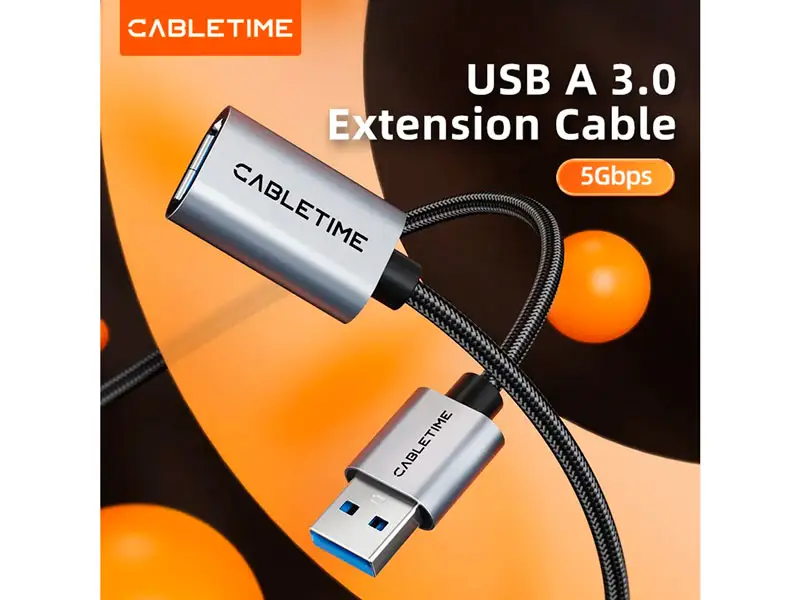 Cable Extension USB 3mts CABLETIME CA17N 5Gbps - Imagen 2