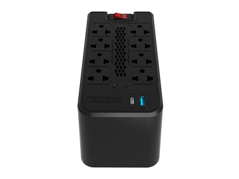 Estabilizador Forza 1200VA (600w) FVR-1222USB usb-c usb-a 8 tomas 220v