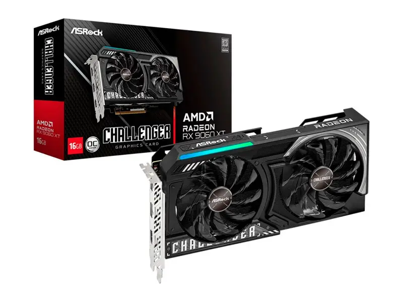 Tarjeta Grafica ASRock RADEON RX 9060 XT 16GB Challenger OC GDDR6 PCI-E 5.0 - Imagen 2