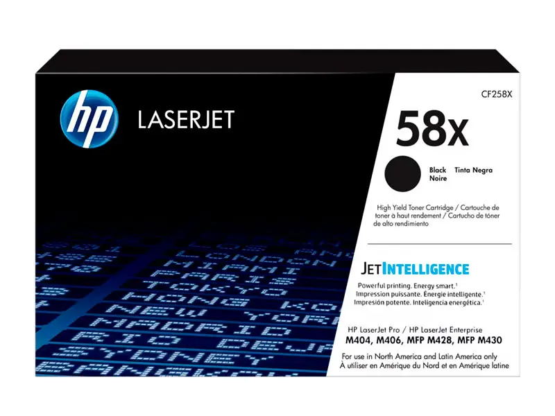 Toner HP 58X CF258X Negro M404 M428 pag 10000 pag