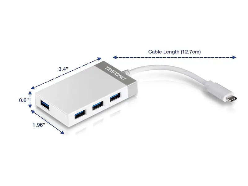 Hub TRENDnet TUC-H4E MINI Hub USB-C to 4-Port USB 3.0 - Imagen 3