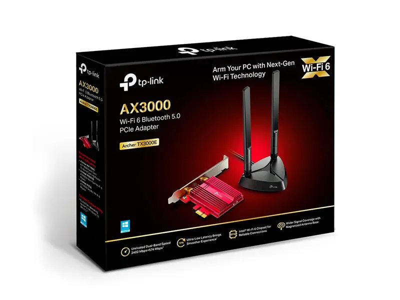 Tarjeta PCIe Wi-Fi 6 TP-Link Archer TX3000E AX3000 Bluetooth 5.0 Antena 5 dBi - Imagen 3