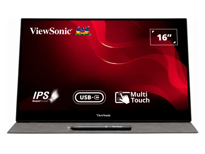 Monitor 15.6 VIEWSONIC Portatil TD1655 Touchscreen Full HD HDMI/USB/VGA - Imagen 2