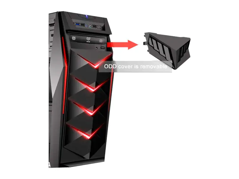 Case Antryx Elegant 650 + Fuente 350W Mid Tower USB3.0 - Imagen 3