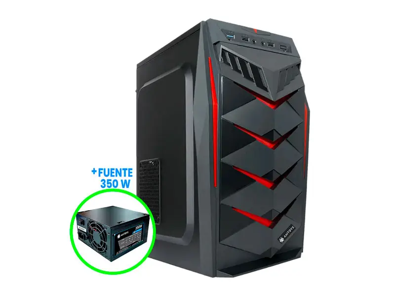 Case Antryx Elegant 650 + Fuente 350W Mid Tower USB3.0