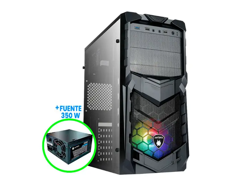Case Antryx Elegant 670 + Fuente 350W Mid Tower USB3.0
