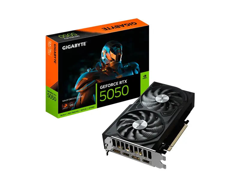 Tarjeta Grafica Gigabyte NVIDIA GeForce RTX 5050 WINDFORCE OC V2 8GB GDDR6 PCIE 5.0