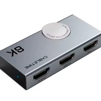 Switch HDMI CABLETIME 4K 120Hz 8K 60Hz Bidireccional 2 en 1 CP34G