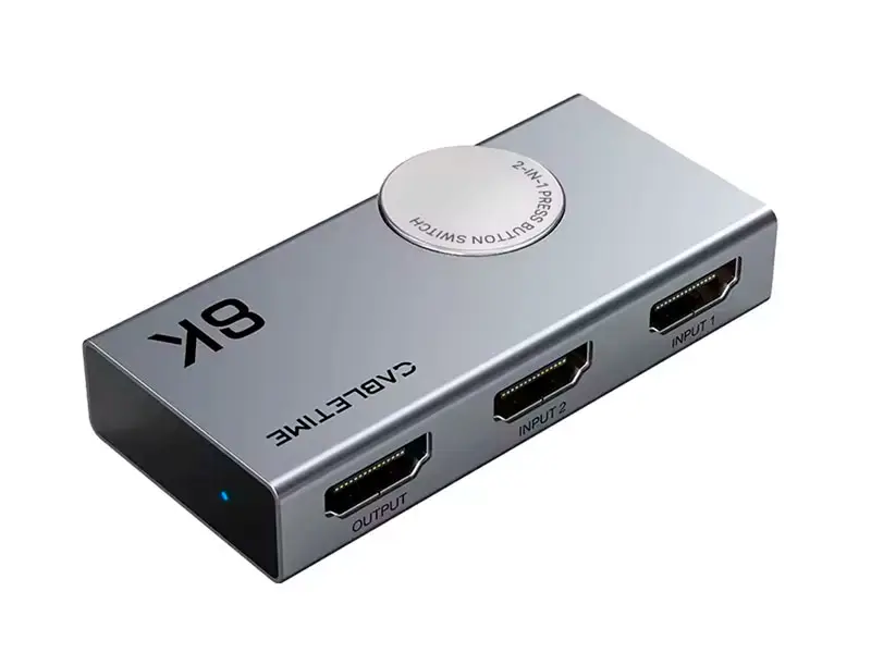 Switch HDMI CABLETIME 4K 120Hz 8K 60Hz Bidireccional 2 en 1 CP34G