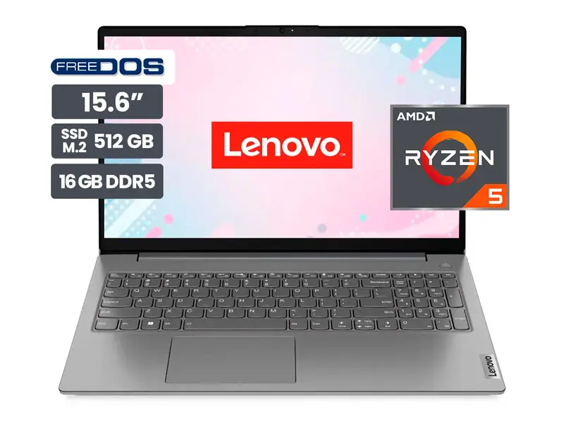Laptop Lenovo V15 G4 15.6″ AMD Ryzen 5 7520U 16GB SSD512GB No incluye Windows