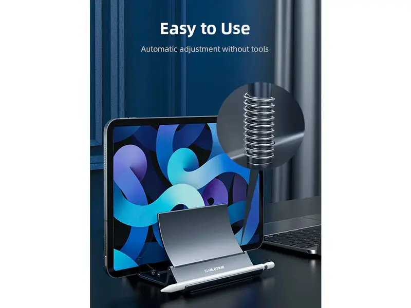 Soporte para Laptop CABLETIME CS15G Vertical para portátil 360° - Imagen 3