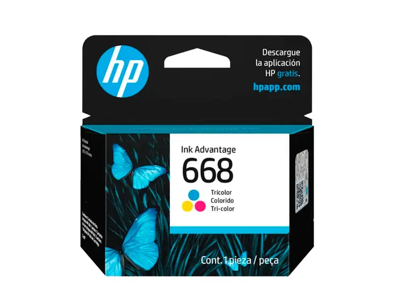 Cartucho de Tinta HP 668 Tricolor Original (7FP36VL) 2975/4375