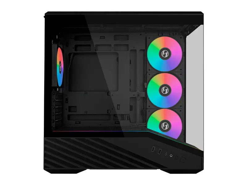 Case LIAN LI VECTOR V100R ARGB FAN X4 Vidrio Templado Black (V100RX) - Imagen 3