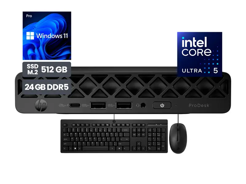 PC Desktop Mini HP ProDesk 4 AI G1i U5-225T 24GB/SSD M.2 512GB/W11Pro