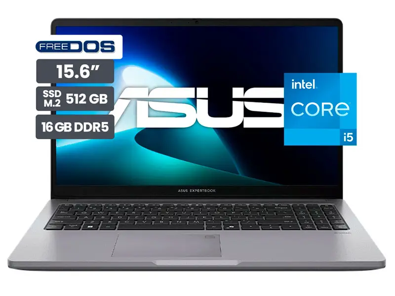 Laptop ASUS ExpertBook P1 P1503CVA-S72381 15.6″ Intel Core 5 210H 16GB SSD 512GB No incluye Windows