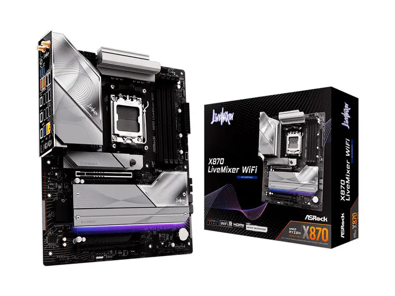 Placa ASRock X870 LIVEMIXER AM5 Wi-Fi 7 DDR5 HDMI RJ45 Bluetooth 5.4