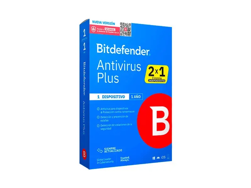 Antivirus Bitdefender Plus 2 x 1 12 Meses