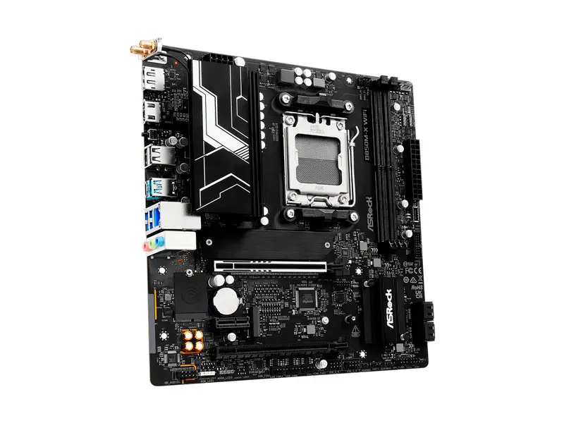 Placa ASRock B850M-X Wi-Fi R2.0 AMD Micro ATX DDR5 Bluetooth 5.2 HDMI DP - Imagen 3