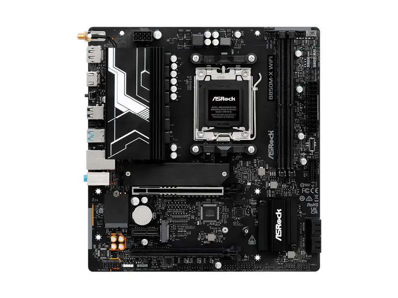 Placa ASRock B850M-X Wi-Fi R2.0 AMD Micro ATX DDR5 Bluetooth 5.2 HDMI DP - Imagen 2