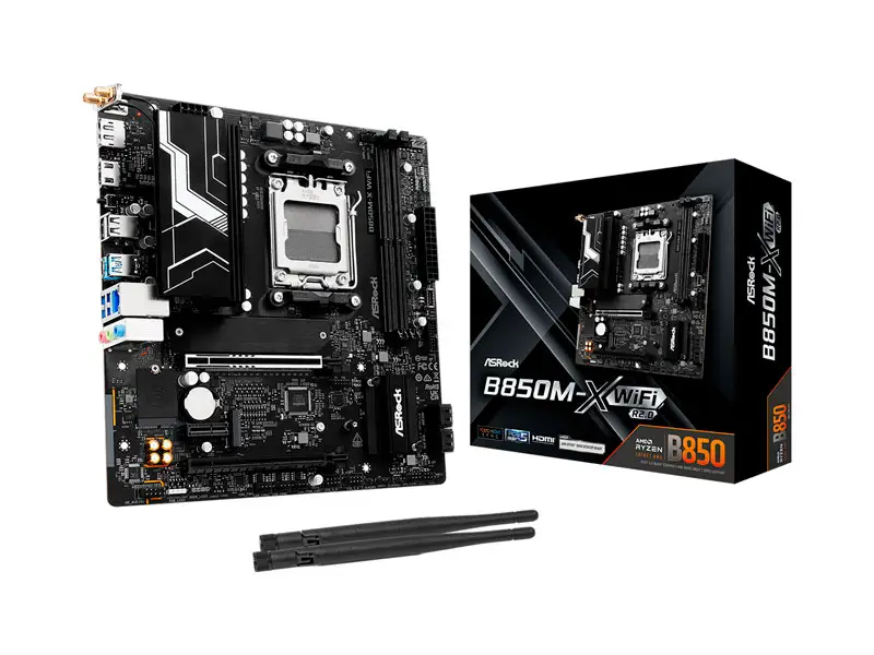 Placa ASRock B850M-X Wi-Fi R2.0 AMD Micro ATX DDR5 Bluetooth 5.2 HDMI DP