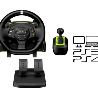 Volante GENIUS C/pedal + Palanca GX SPEED MASTER X2 Dula Motor Vibration PS4/PS3/PC UBS