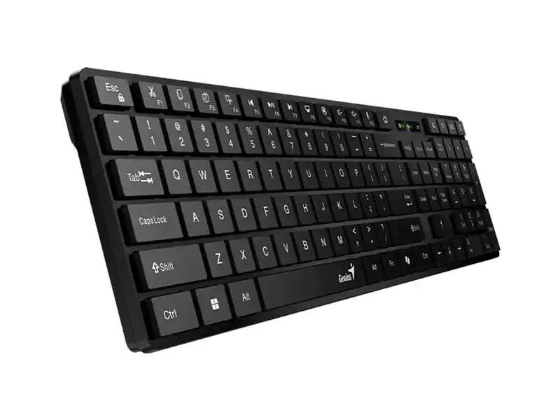 Teclado Genius Dual Wireless/BT SlimStar 7250BT AI Copilot Multimedia SP Black (31320004407) - Imagen 3
