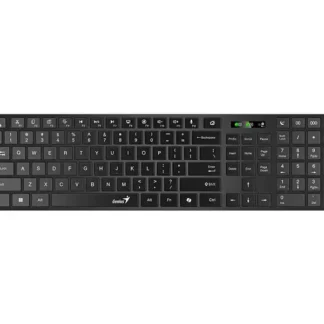 Teclado Genius Dual Wireless/BT SlimStar 7250BT AI Copilot Multimedia SP Black (31320004407)