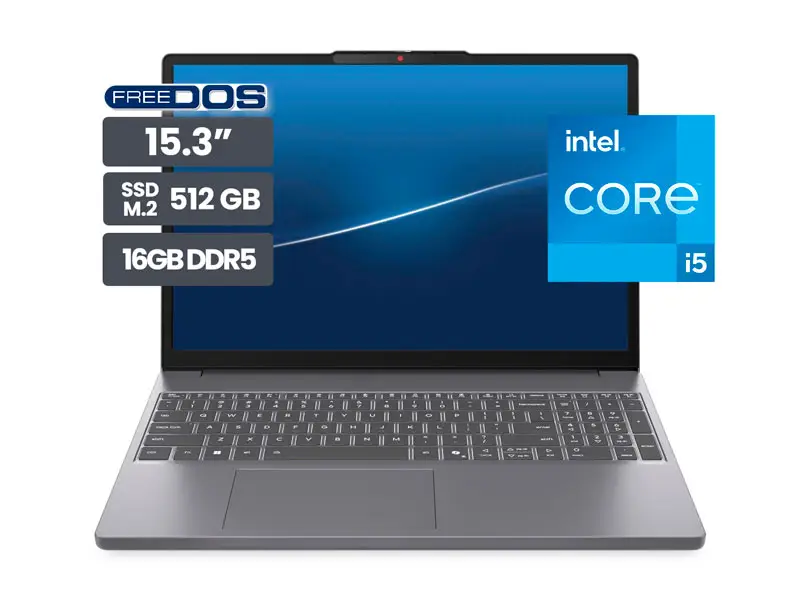 Laptop Lenovo IdeaPad Slim 3 15IRH10 15.3″ Touch Intel Core i5-13420H 16GB SS512GB No Incluye Windows
