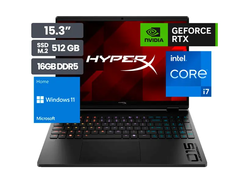 Laptop Gamer HP HyperX Omen 15-GA0001LA 15.3″ Intel Core i7-14650HX 16GB SSD1TB RTX5060 8GB Wind11 Home