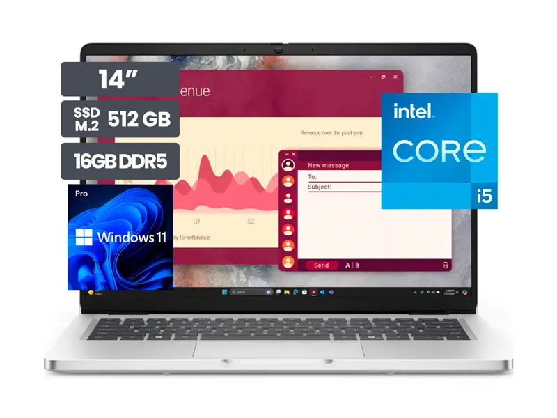 Laptop DELL Pro 14 PC14250 14″ Intel Core 5 235U 16GB SSD512GB Wind11 Pro
