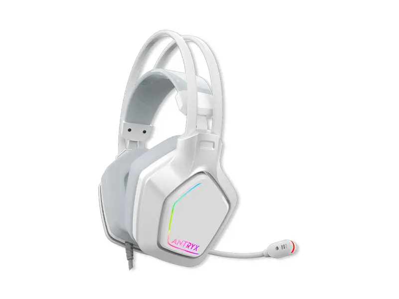 Auricular Gaming Antryx Chrome Storm Enigma 7.1 Virtual White - Imagen 2