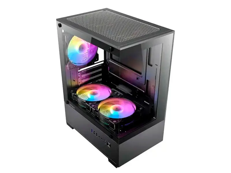 Case Antec VCX100M ARGB + Fuente 450W Black (0-76134S-1025-1-3) - Imagen 3