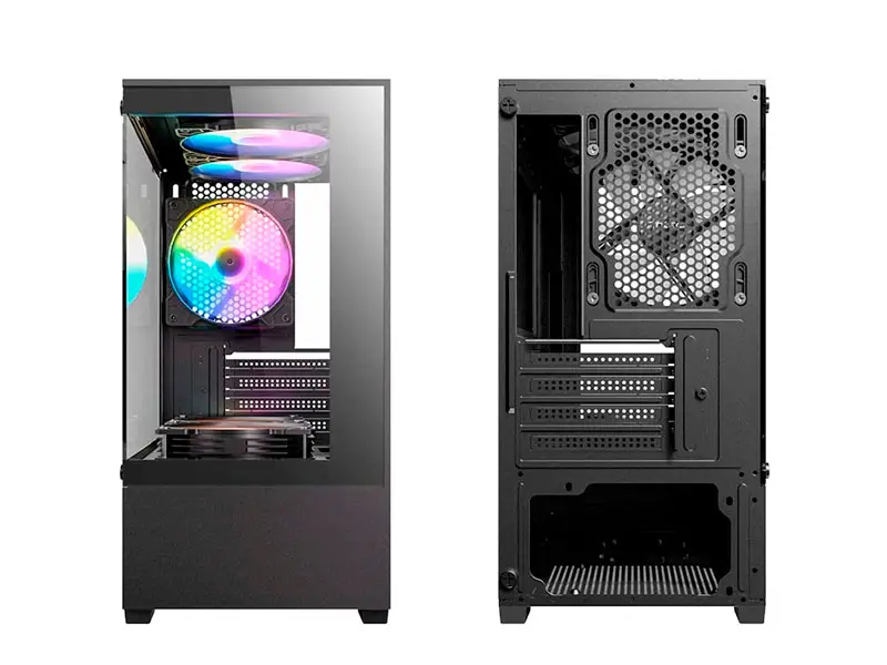 Case Antec VCX100M ARGB + Fuente 450W Black (0-76134S-1025-1-3) - Imagen 2