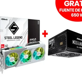 Tarjeta Grafica ASRock RADEON RX 9060 XT 16GB Steel Legend OC GDDR6 PCI-E 5.0
