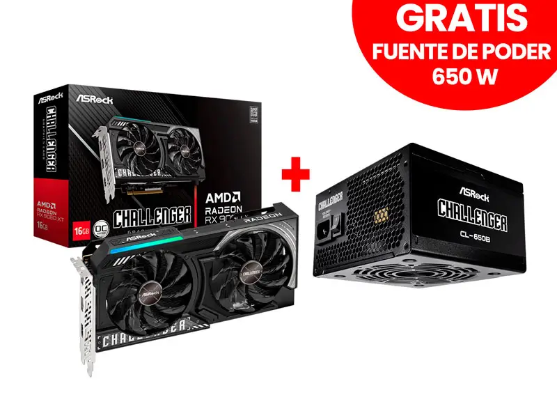 Tarjeta Grafica ASRock RADEON RX 9060 XT 16GB Challenger OC GDDR6 PCI-E 5.0