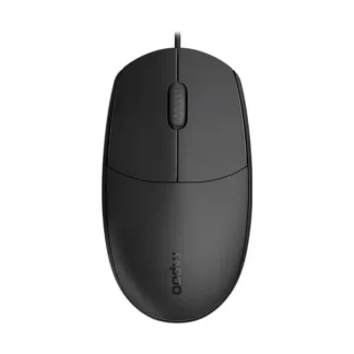 Mouse RAPOO N100 Optico ambidiestro con cable USB Black