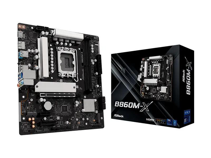 Placa ASRock B860M-X LGA1851 mATX DDR5 Bluetooth 5.3 HDMI DP