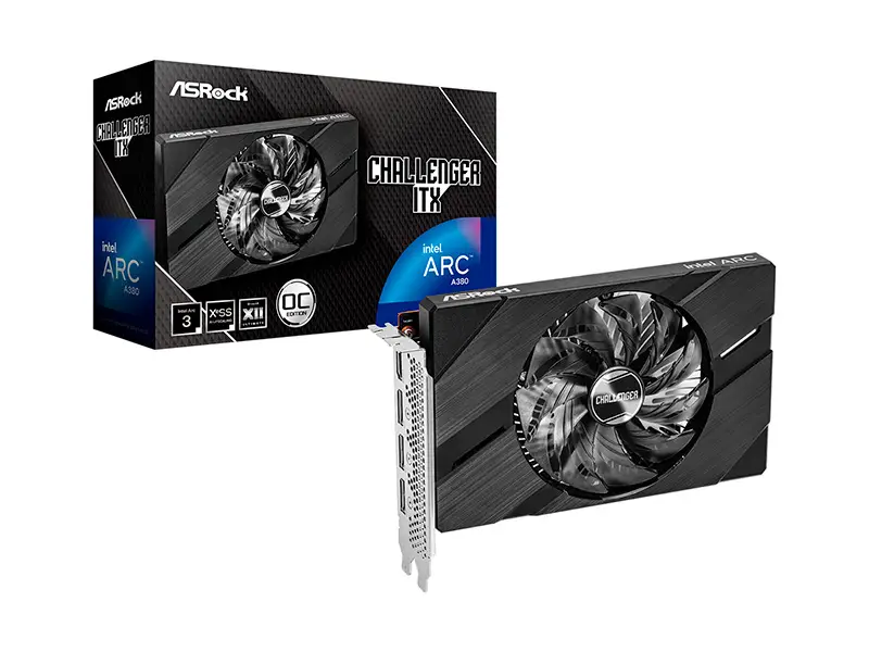 Tarjeta Grafica ASRock Challenger ARC A380 6GB DDR6 ITX OC (90-GA3KZZ-00UANZ)