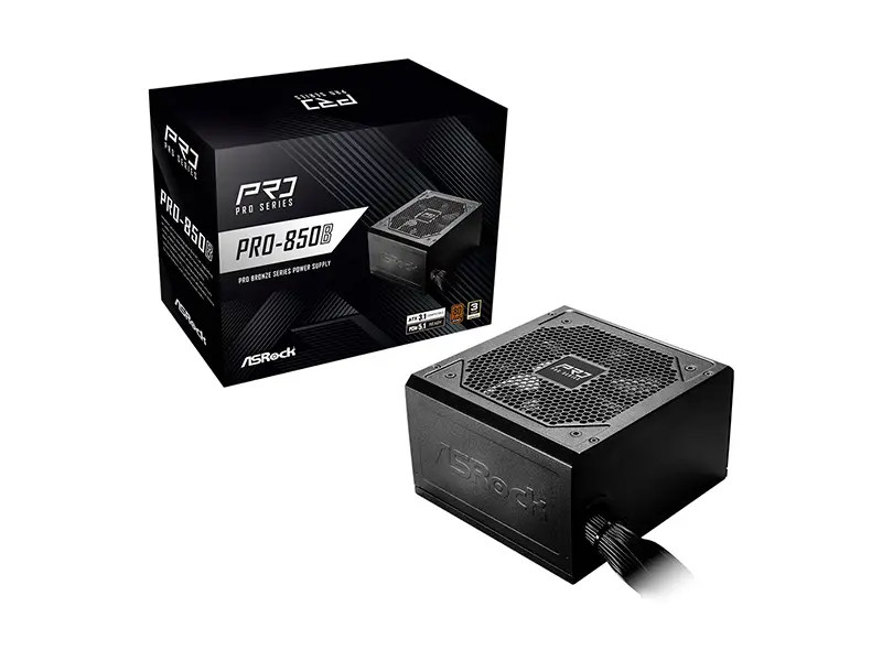 Fuente ASRock PRO-850B 850W Power supply 80 Plus Bronze Black