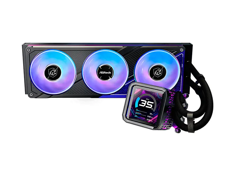 Cooler CPU ASRock PHANTOM GAMING 360 LCD Refrigeracion 360mm Liquida Black
