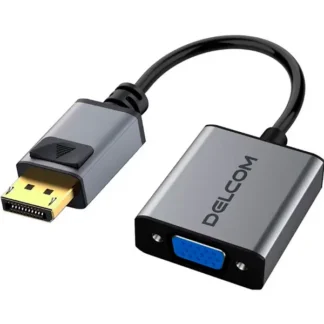 Adaptador DELCOM de DisplayPort (Macho) a VGA (Hembra) FHD 4K/2K 15CM