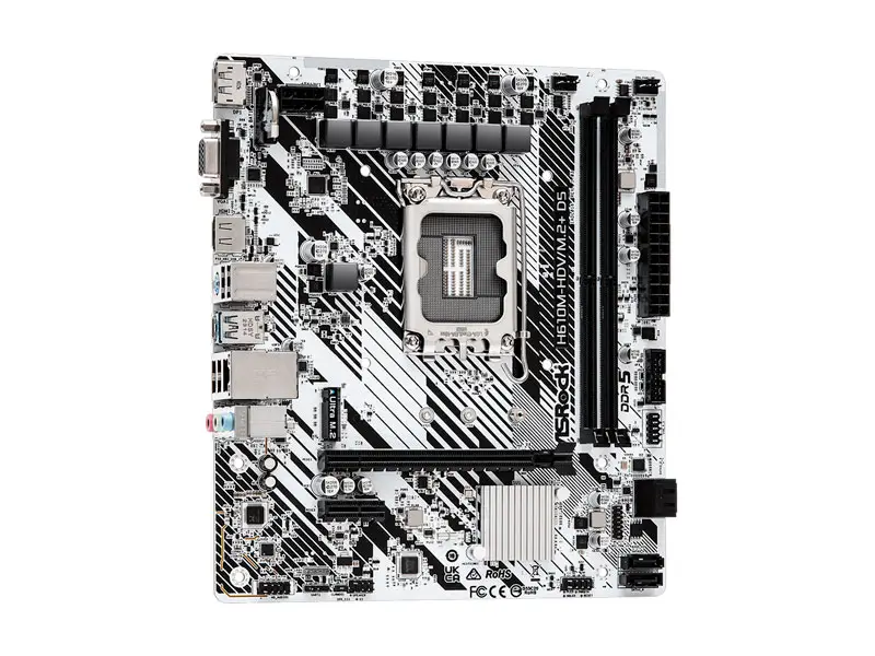 Placa ASROCK H610M-HDV M.2+D5 Intel LGA1700 DDR5 HDMI/DP/RJ-45 - Imagen 3